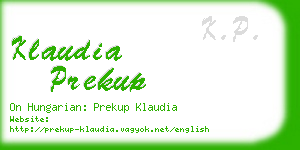 klaudia prekup business card